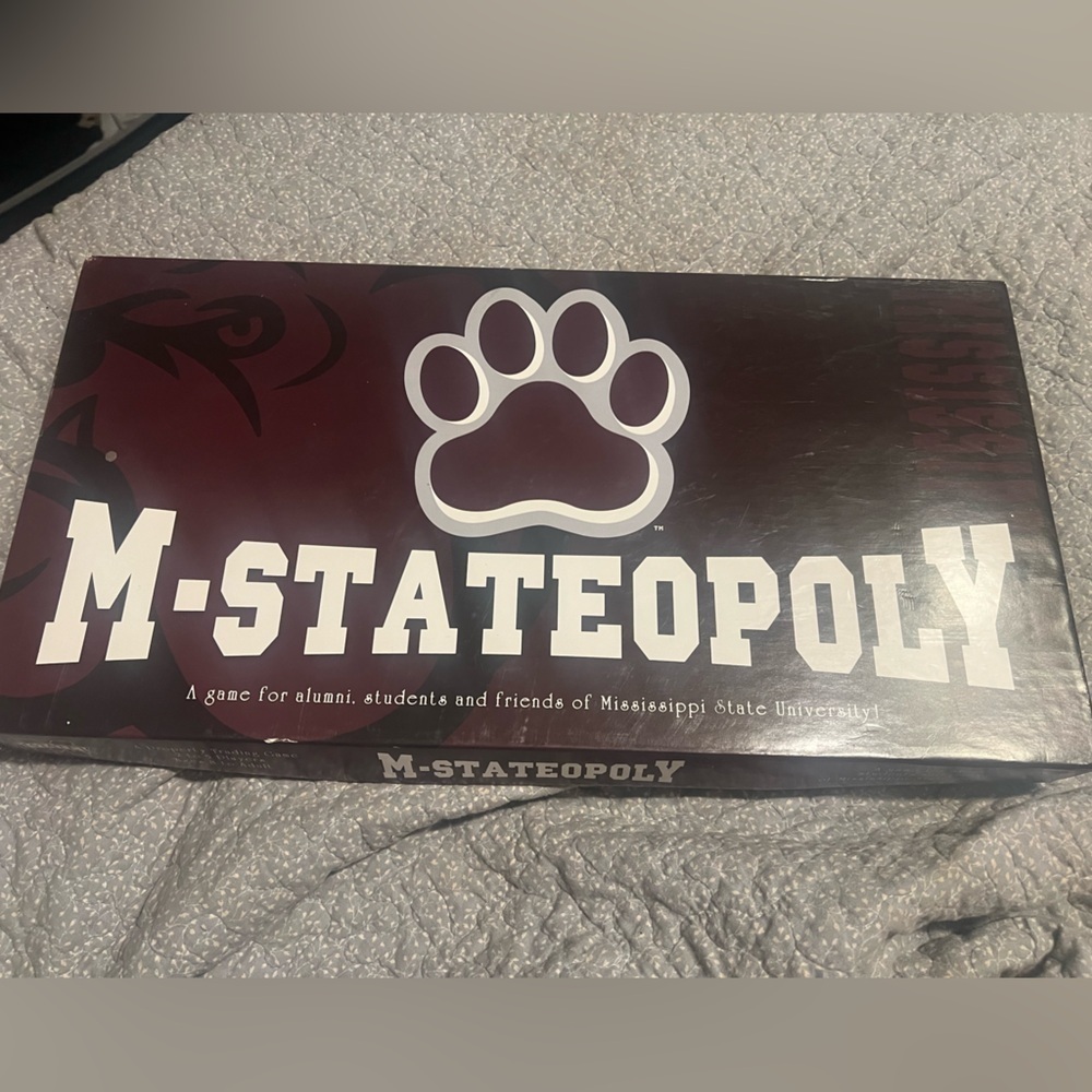 M-Stateopoly Board Game - Mississippi State Themed Game (Maroon)